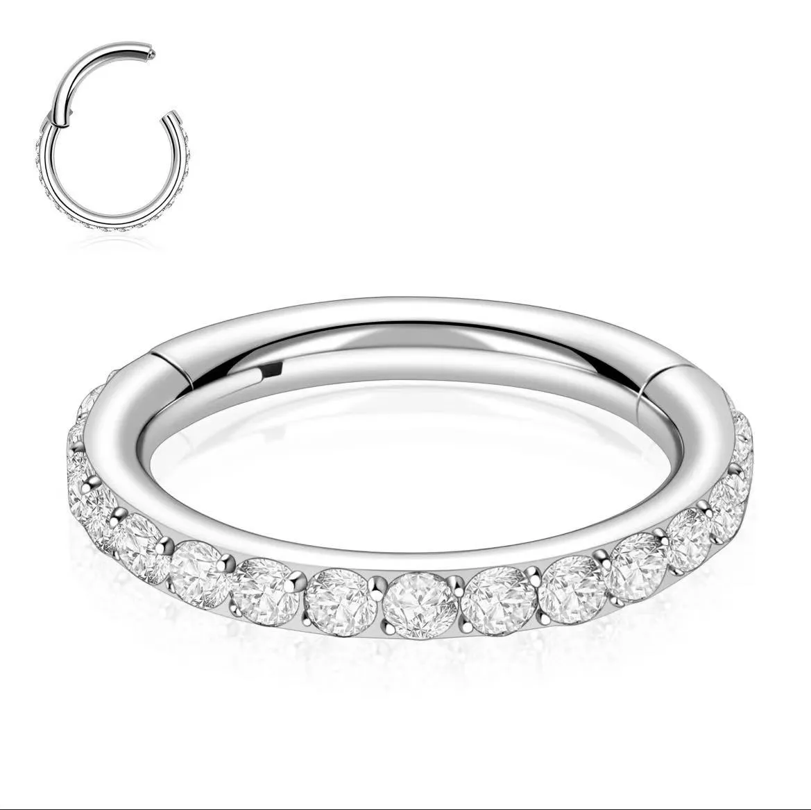 Nose Rings with Cubic Zirconia Stone Best Gift for Women - Image 9