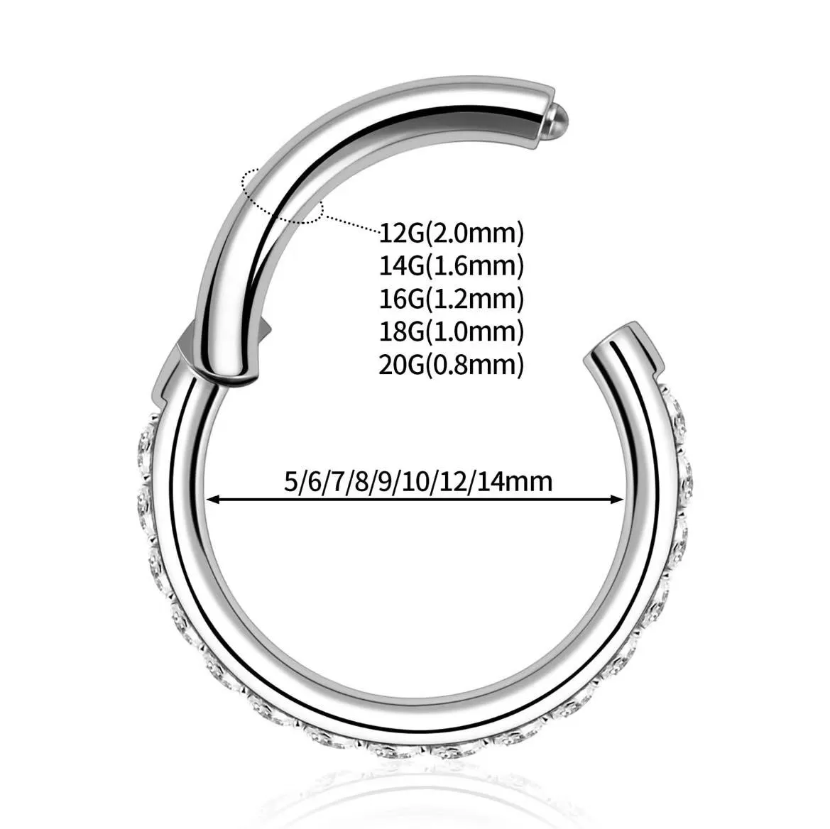 Nose Rings with Cubic Zirconia Stone Best Gift for Women - Image 8