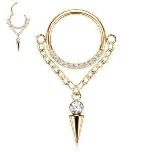 Wedding Wear Nose Rings Stud Hoop Ear Hoop Conch Piercing Jewelry Conch Hoop Cartilage Earrings for Women Helix Piercing Jewelry 24k Gold Plated Cartilage Huggie Earrings for Women Lobe Gold Silver 16g 10mm 8mm With Cubic Zircon