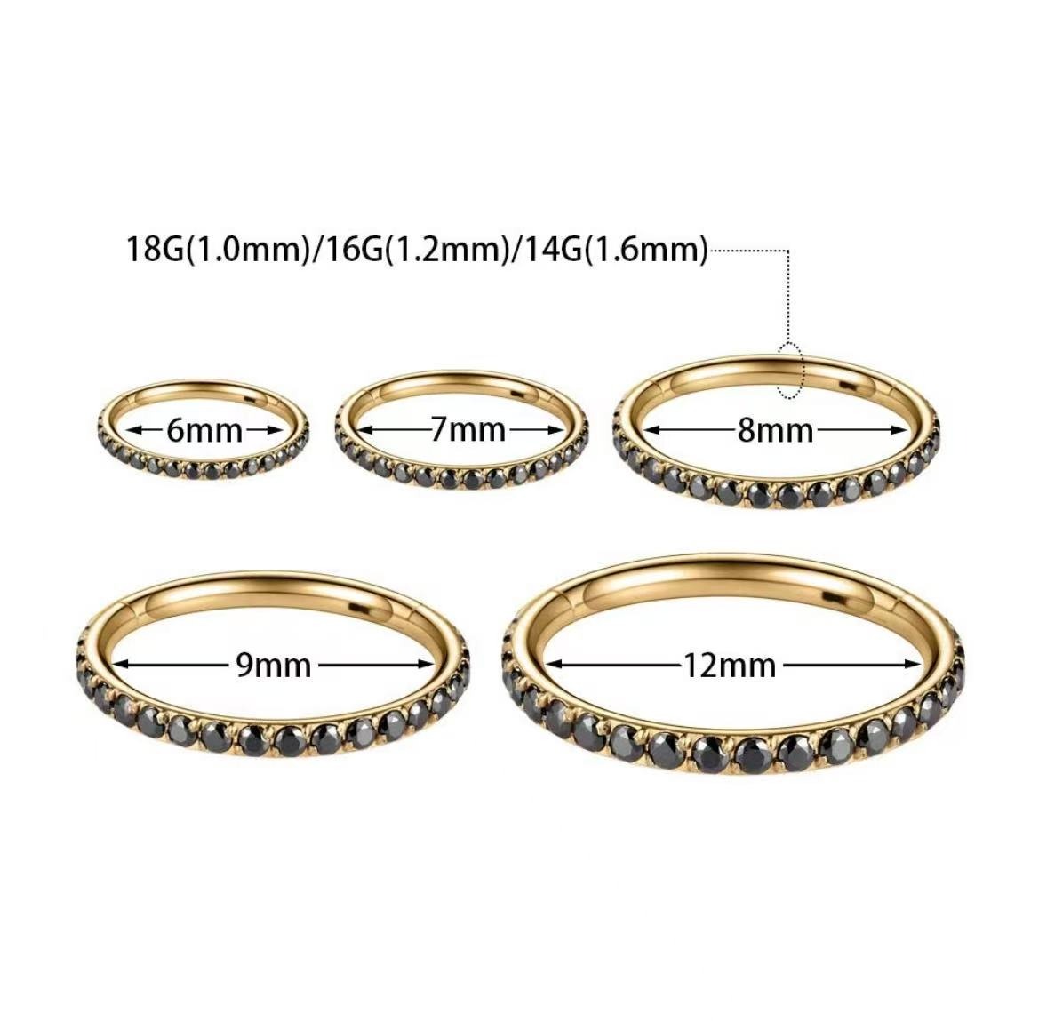 Gift 20G 18G 16G 12G Nose Ring Hoop Conch Rook Daith Helix Tragus Piercing Jewelry 316L Surgical Steel Cartilage Earring Conch Hoop Earring Septum Jewelry Belly Lip Ring 5mm to 14mm USA Made - Image 5